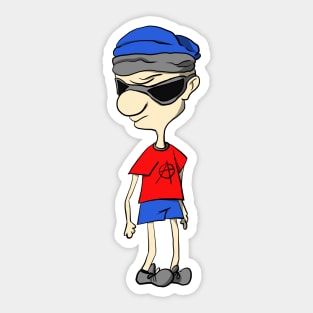 Cool Hip Hop Dude Comic Sticker